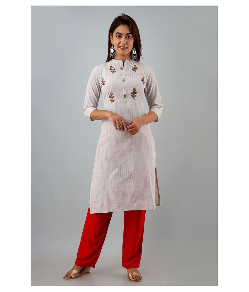 Doriya Rayon Kurti With Palazzo - Stitched Suit Single - XL