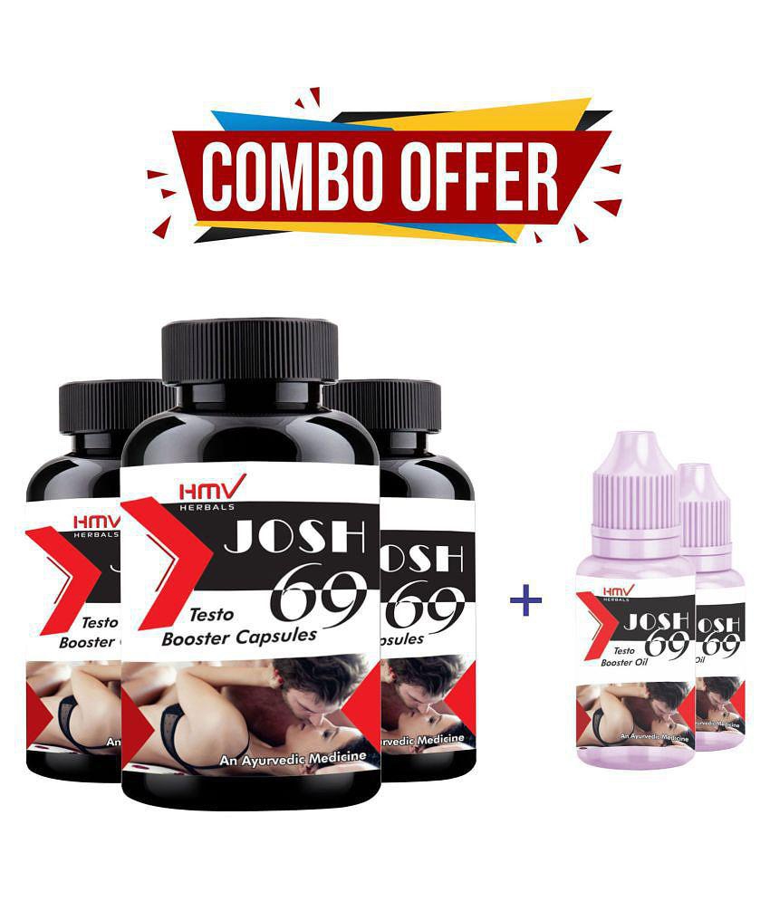 HMV Herbals JOSH 69 Men Power Combo Capsules+Oil Capsule 90 no.s Pack Of 5