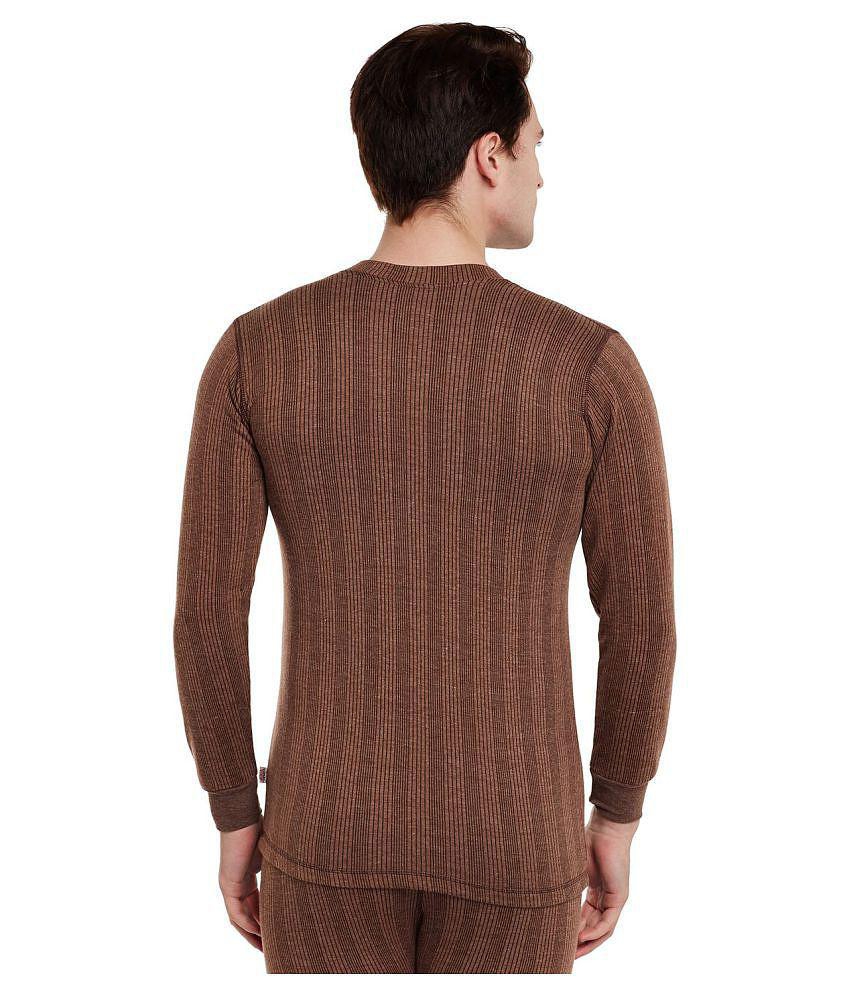 Vimal Jonney - Brown Cotton Blend Men's Thermal Tops ( Pack of 1 ) - None