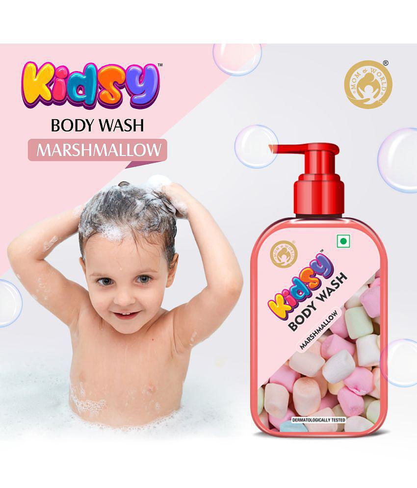 Mom & World Kidsy Marshmallow Body Wash No Tears, No SLS For KIDS, Dermatologically Tested, pH Balanced, 240 ml