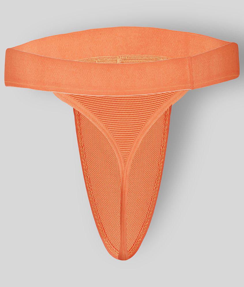 Bruchi Club - Orange Nylon Men's Thongs ( Pack of 1 ) - None