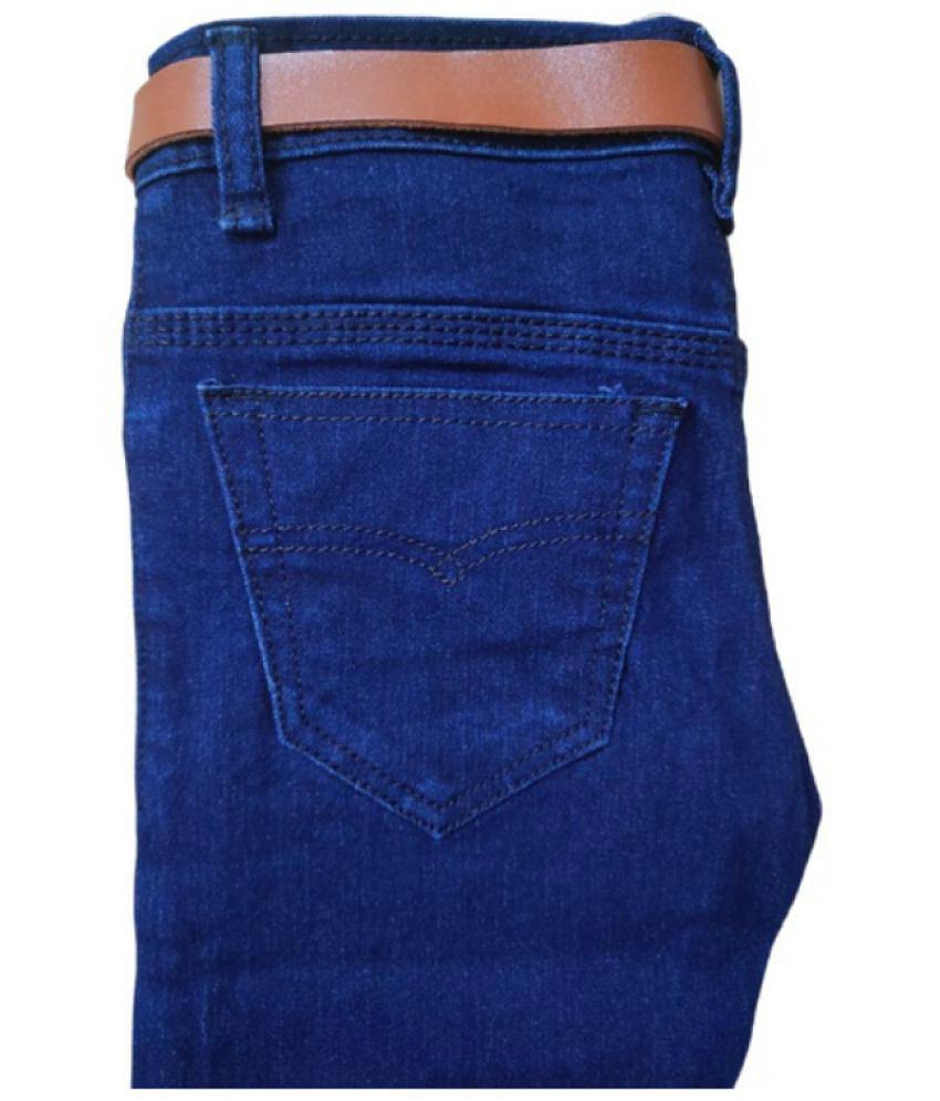 Denim Kids Jeans  in Blue Color with Slim fit - None