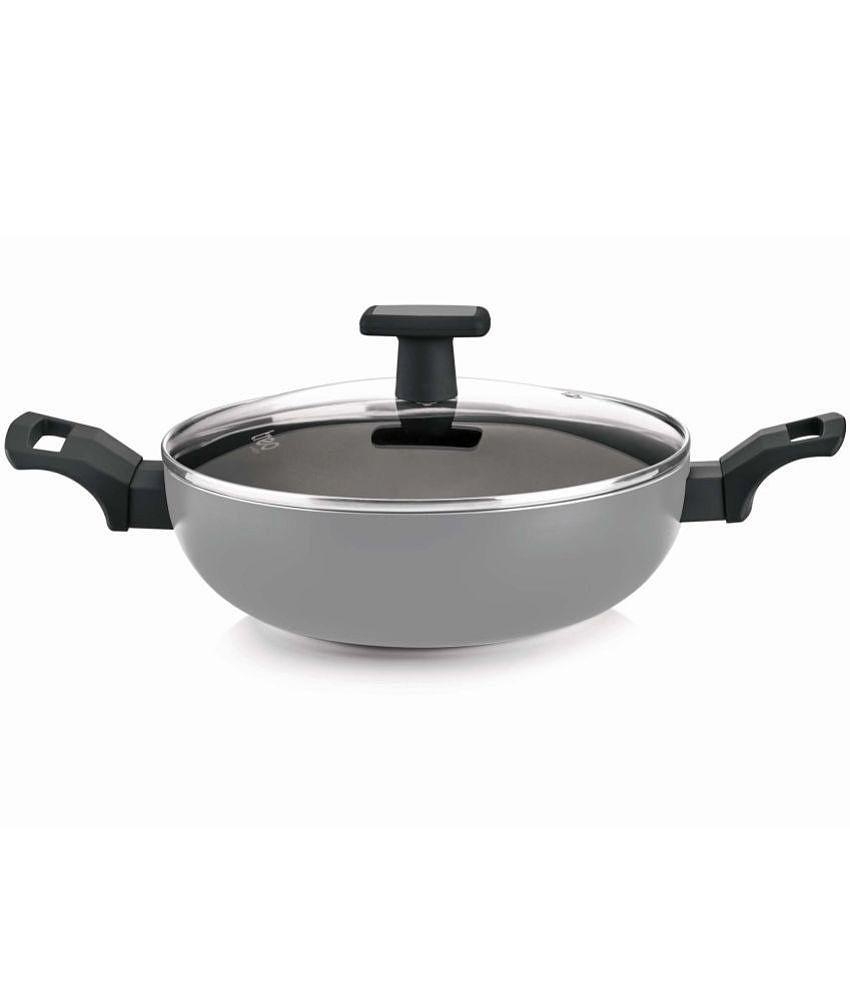 Milton Pro Cook Black Pearl Induction Kadhai, 26 cm / 3.4 Litre