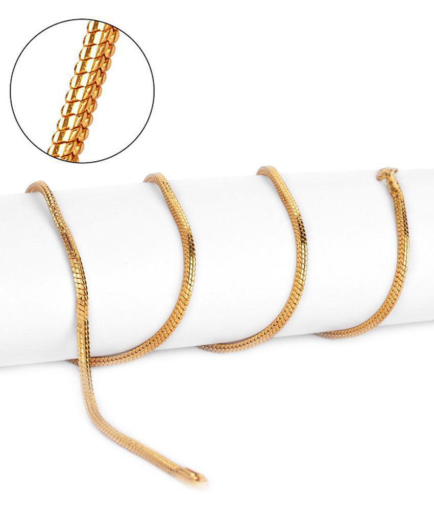 Sophisticated Men AanyaCentric Combo of 2 Gold Plated 22inches Long Fashion Chain - None 2025 at