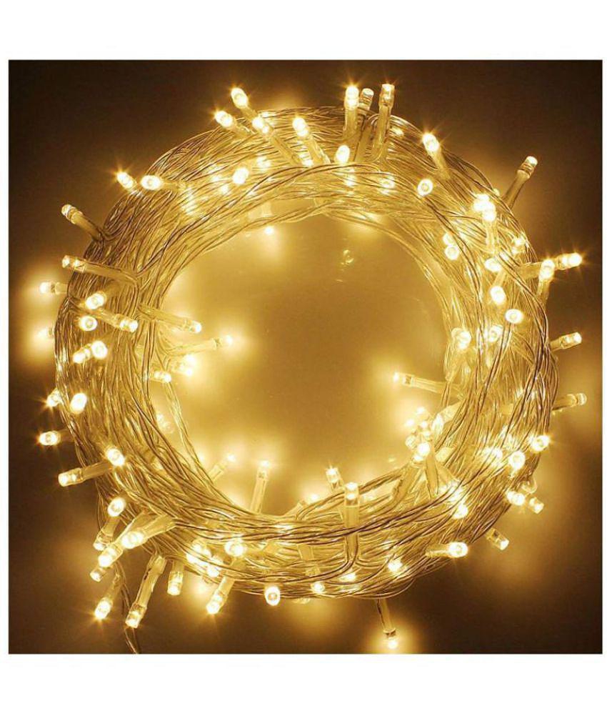 EmmEmm 10Mtr Warm White Pixel Led String String Lights Gold - Off-White