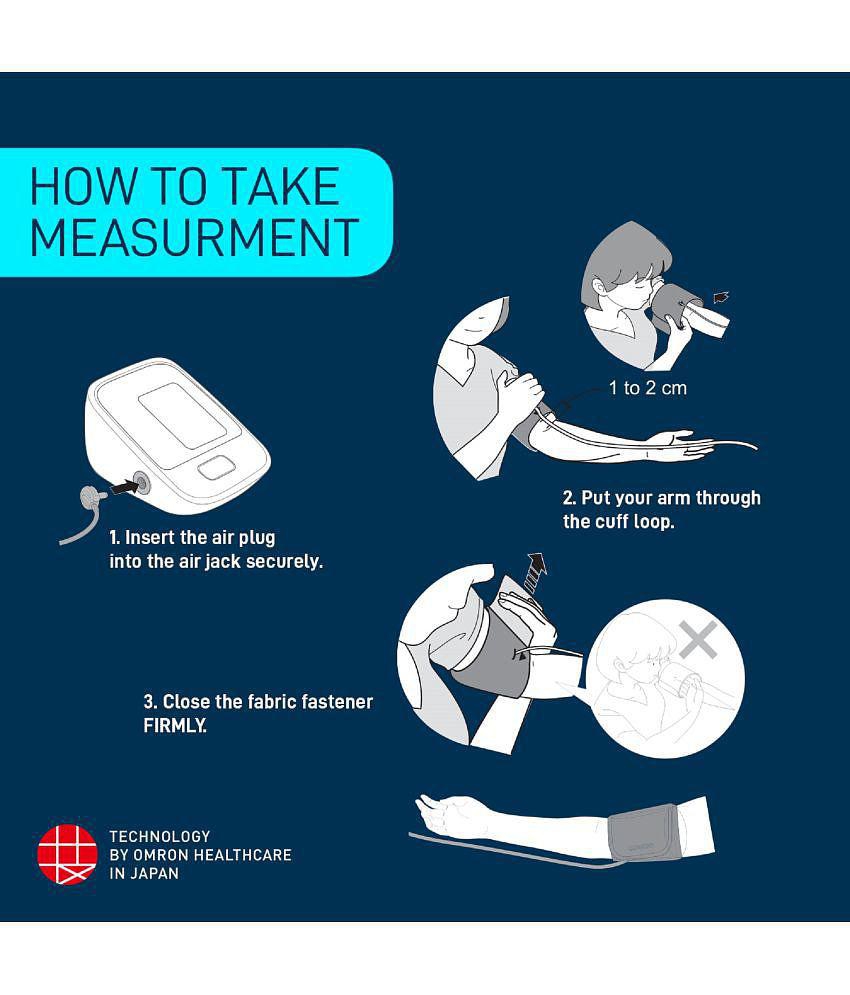 Omron HEM 7143T1 Digital Bluetooth Blood Pressure Monitor with Cuff Wrapping Guide & Intellisense Technology For Most Accurate Measurement