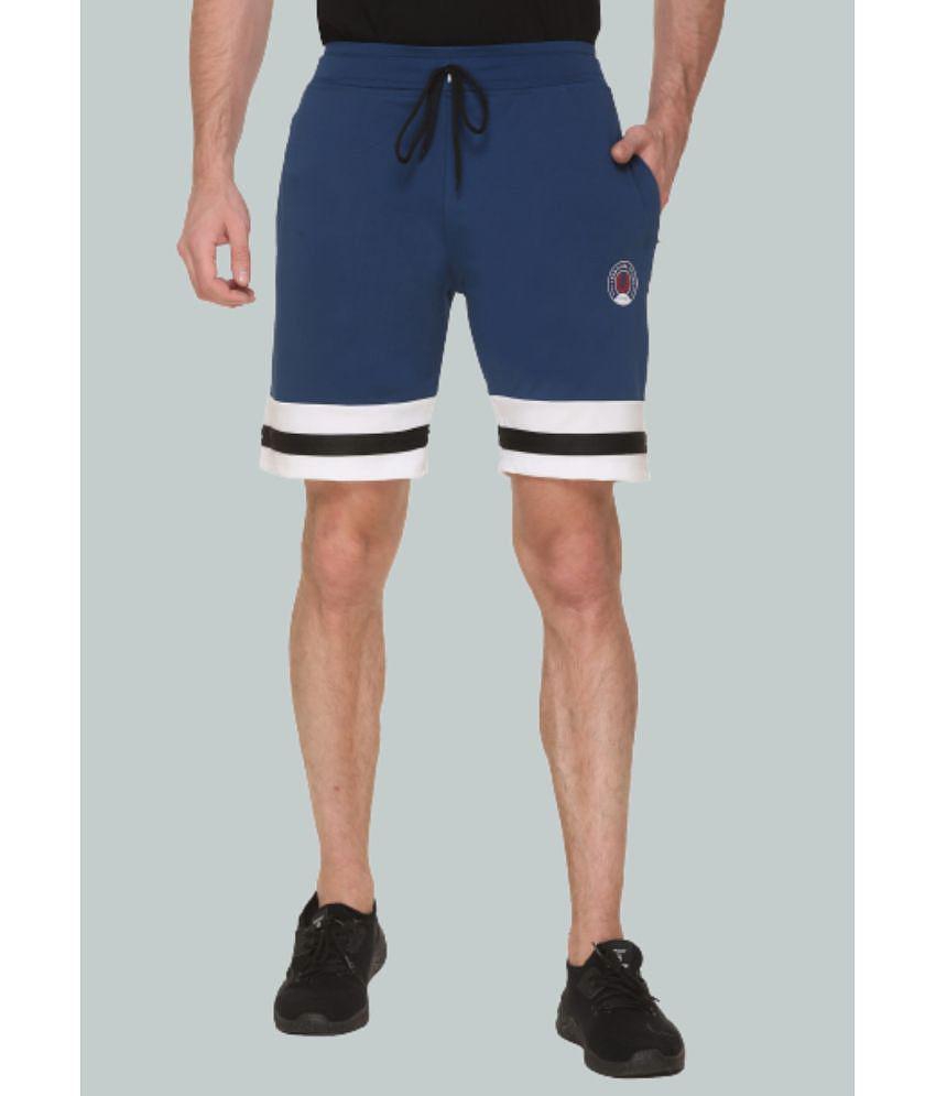 LEEBONEE - Blue Polyester Blend Men's Shorts ( Pack of 1 ) - None