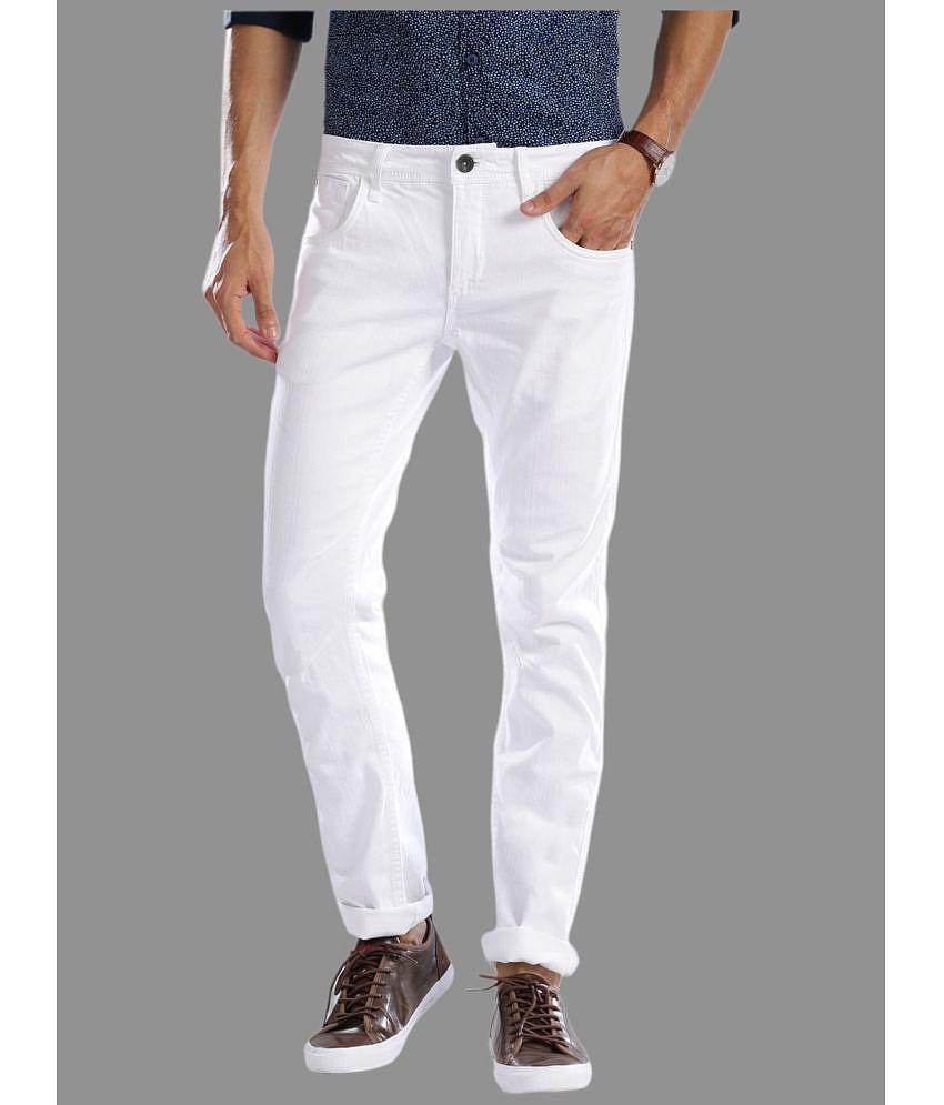 x20 - White Denim Skinny Fit Men's Jeans ( Pack of 1 ) - None