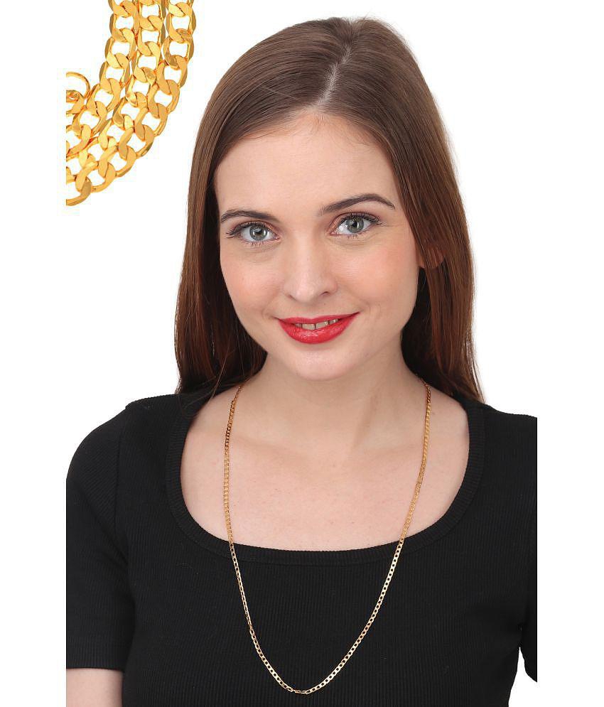 Top Men AanyaCentric - Gold Plated Brass Chain ( Pack of 4 ) - None 2025 at ShopCircuit | ONDC
