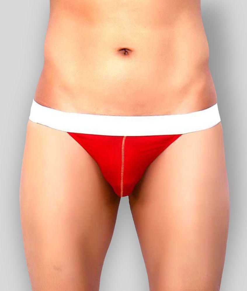 Exclusive Men La Intimo - Red Cotton Blend Mens Thongs ( Pack of 1 ) - 70 - 75 Cms 2025 at ShopC