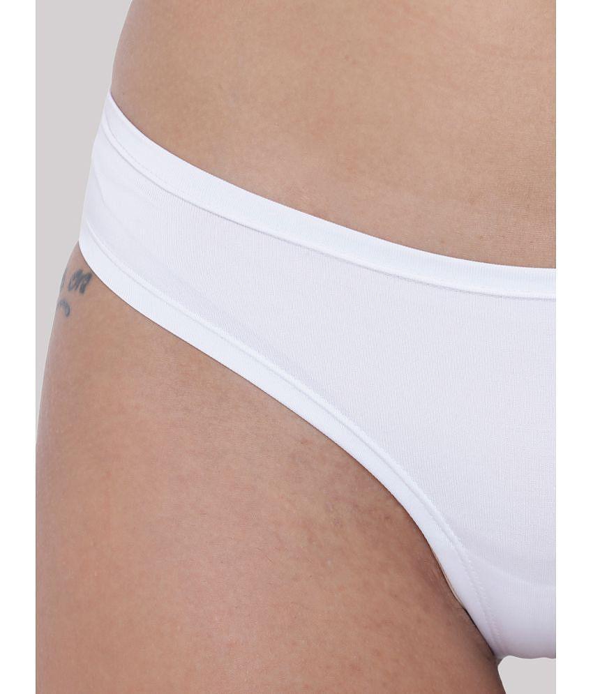 Elegant Men BASIICS By La Intimo - White BCPSS02 Polyester Solid Womens Bikini ( Pack of 1 ) - N