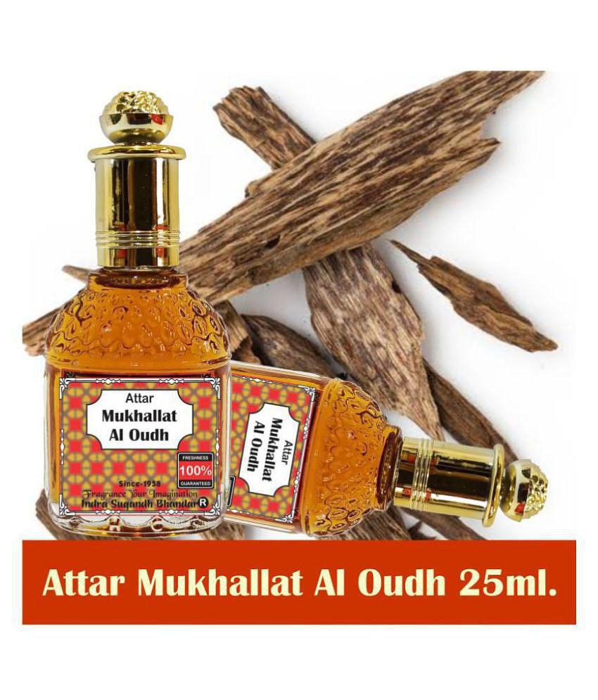 INDRA SUGANDH BHANDAR - Mukhallat Al Oudh Oudh/Agarwood For Men Long Lasting Attar For Men & Women 25ml Pack Of 1