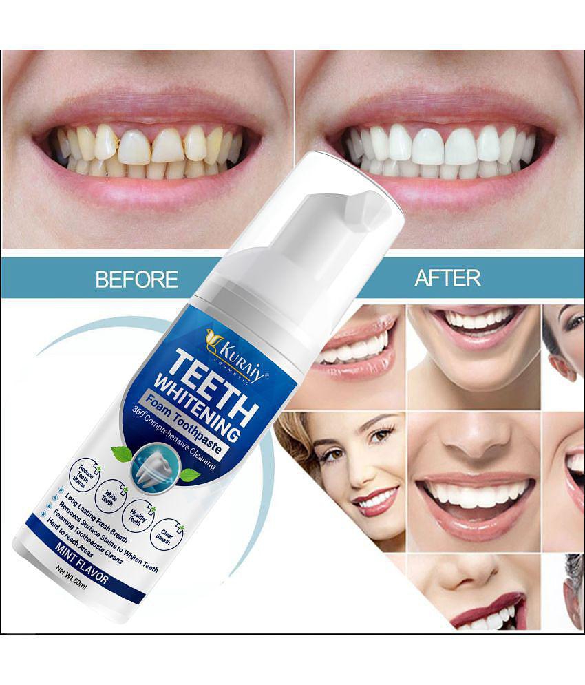 Kuraiy New Activated Carbon Tooth Whitening Powder Remove Stains Brighten Clean Teeth Dental Tools