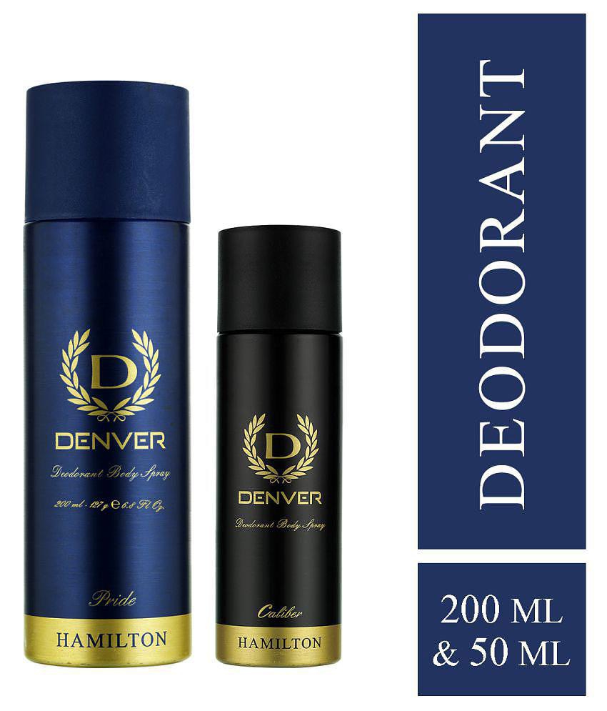 Denver - Pride, Caliber Nano Deodorant Spray for Men 250 ml ( Pack of 2 )