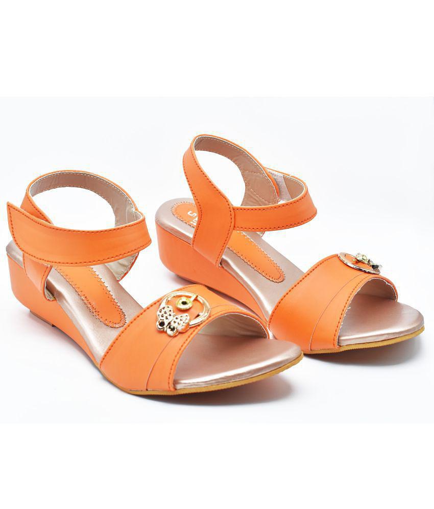 Dream Makers - Orange Women''s Sandal Heels - None