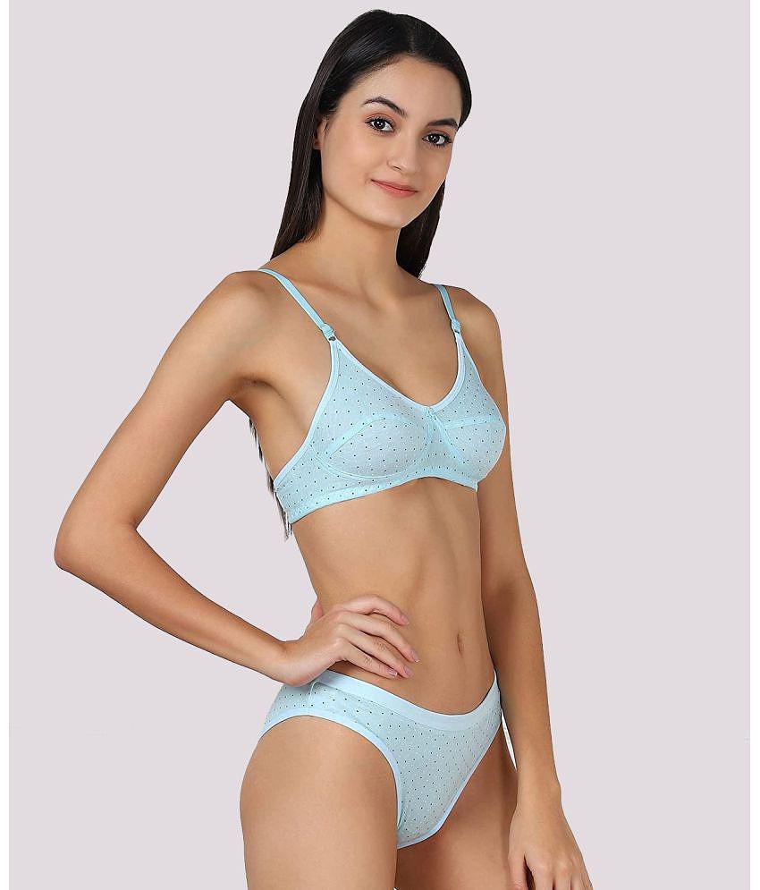 Elegant Men Kiran Enterprises - Multicolor Cotton Womens Bra & Panty Set ( Pack of 2 ) - None 20