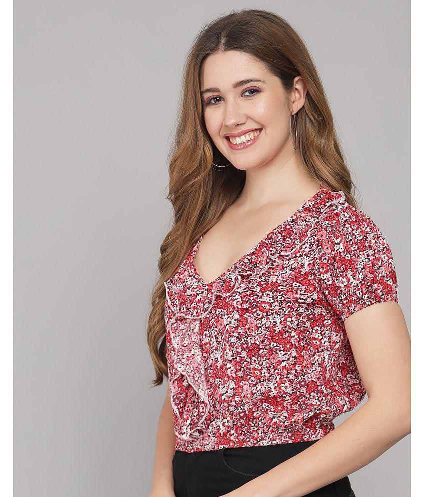 Chic Men Addyvero - Red Rayon Womens Regular Top ( Pack of 1 ) - None 2025 at ShopCircuit | ONDC