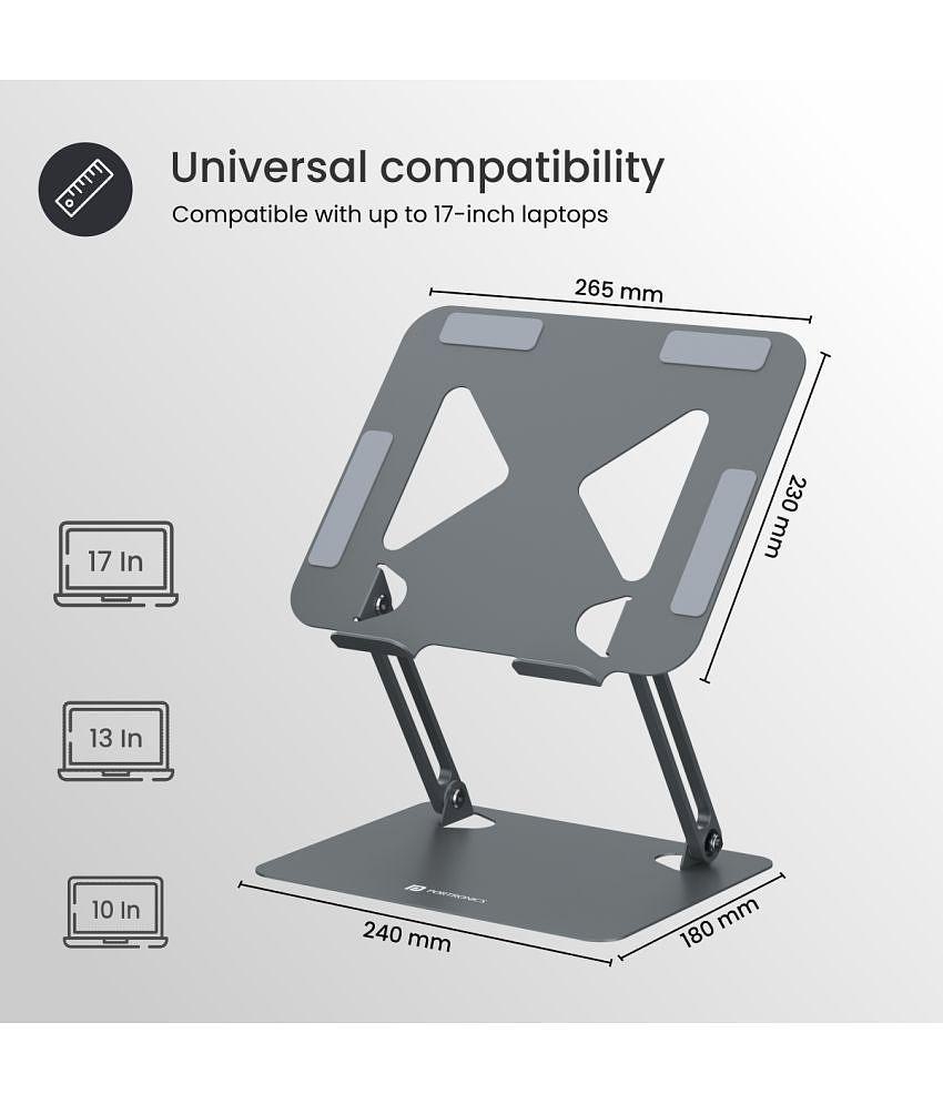 Portronics Laptop Table For Upto 43.18 cm (17) Black