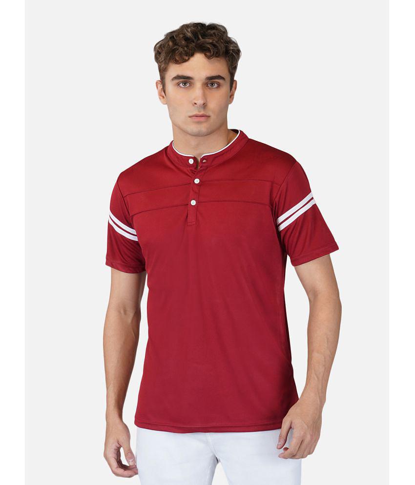 london arc - Maroon Polyester Slim Fit Men's T-Shirt ( Pack of 1 ) - None