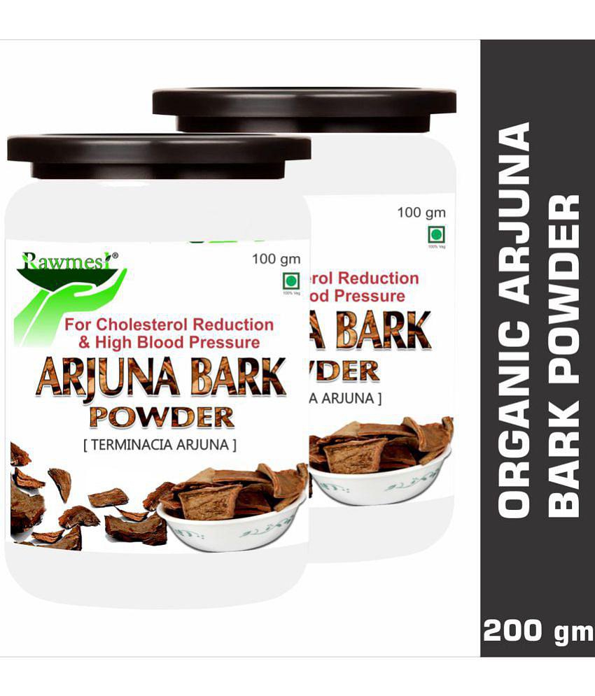 rawmest 100% Pure Organic Arjuna Bark Powder 200 gm Pack Of 2