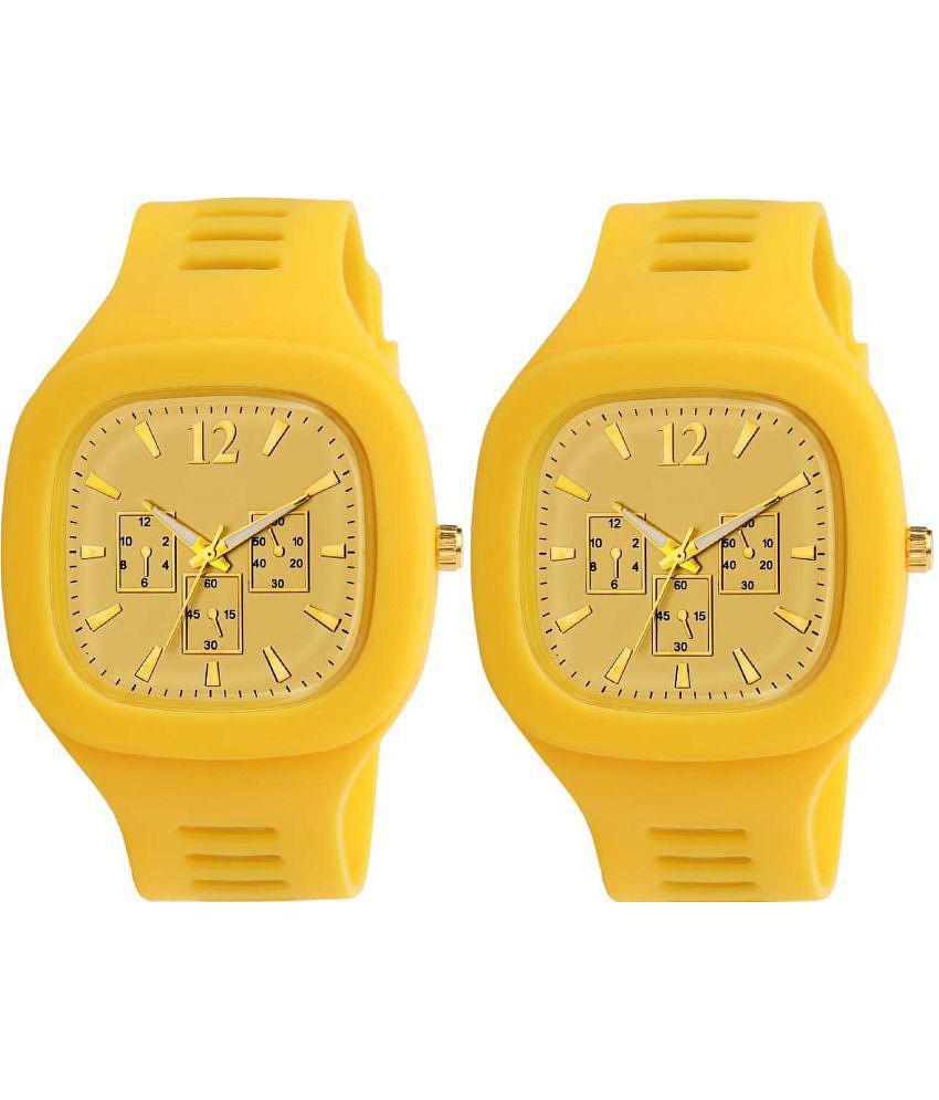 Hala - Yellow Silicon Analog Men's Watch