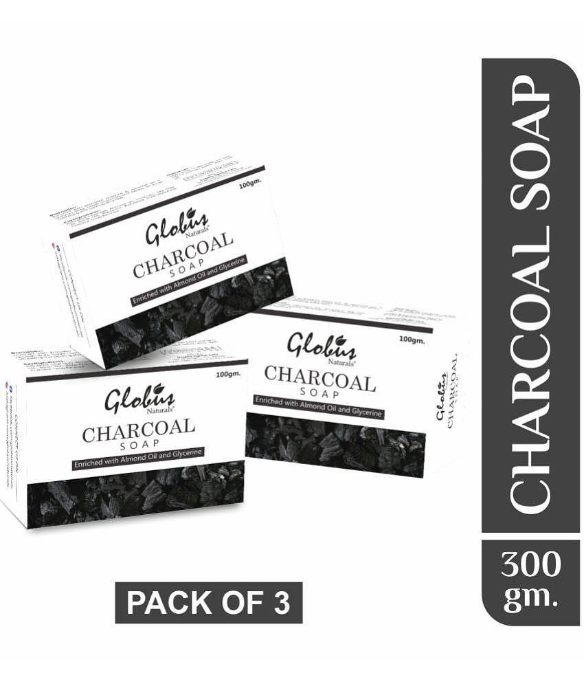 Globus Naturals Charcoal Soap Enriched with Almond oil and Glycerine Bathing Bar 100 g