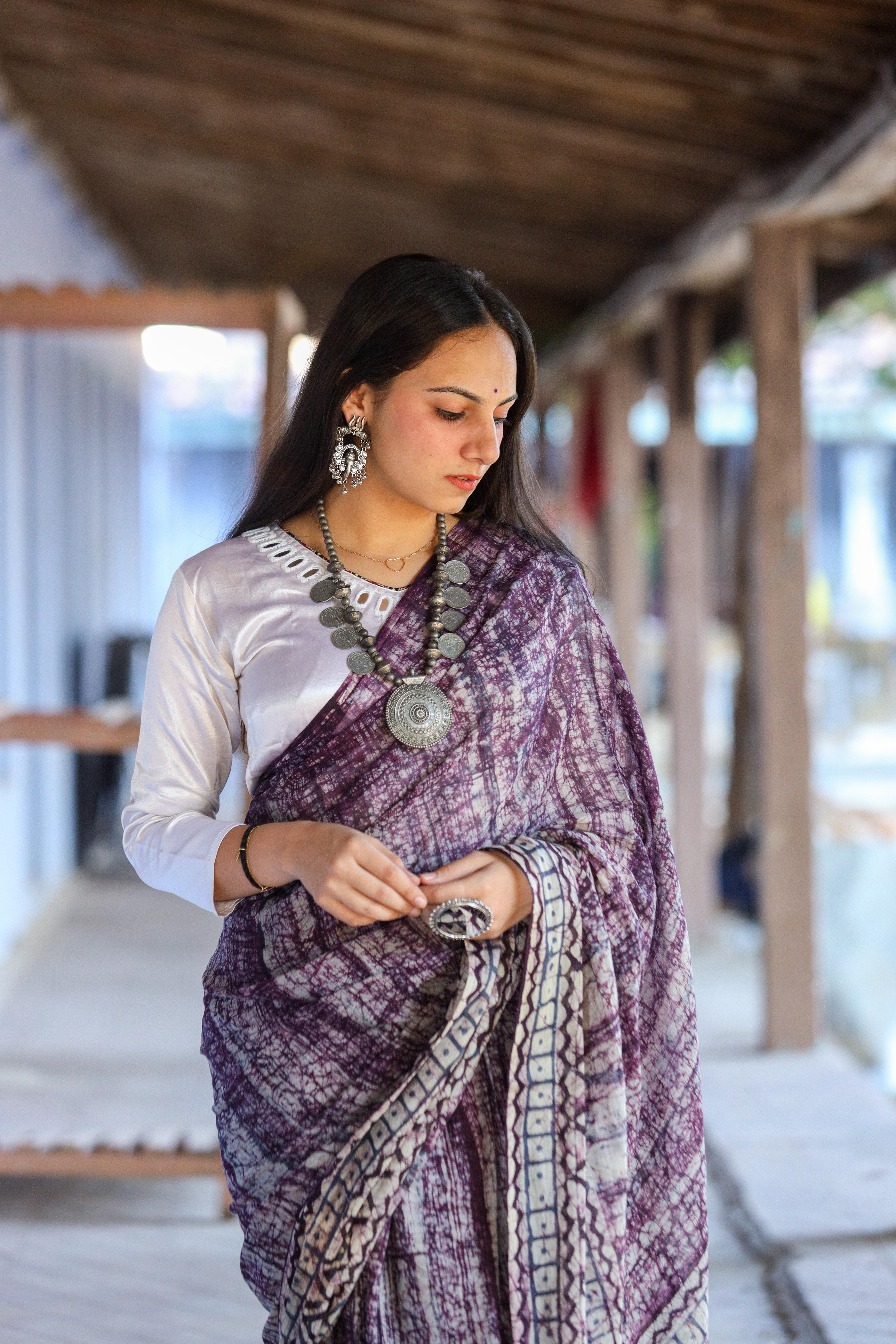 Harita Muslin Khadi Saree