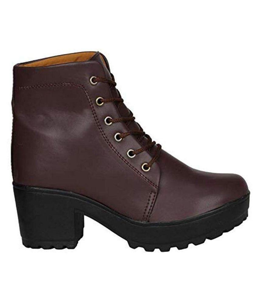 Luxurious Women Commander Brown Ankle Length Chukka Boots - None 2025 at ShopCircuit | ONDC