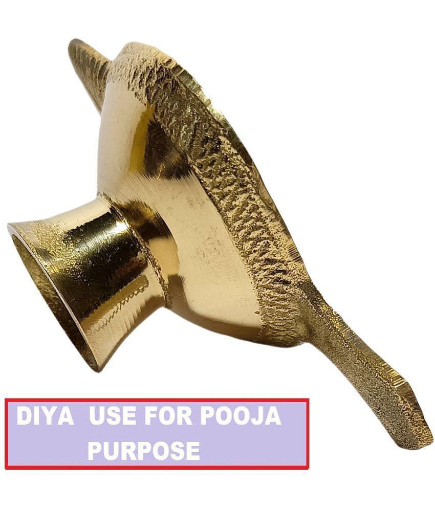 A & H ENTERPRISES - Aarti Diya Pital Diya Handle 1 Piece ( Pack of 1 )