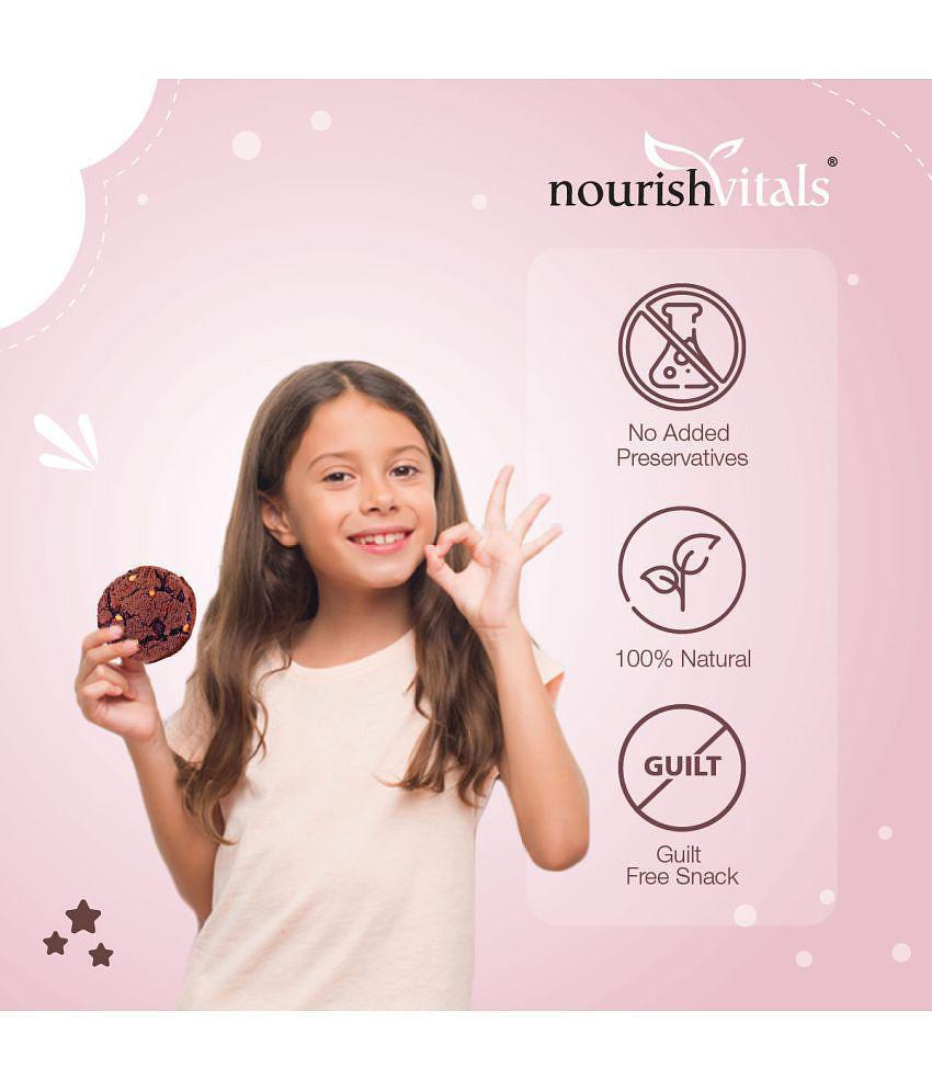 NourishVitals Dark Chocochip Chocolate Cookies, Heavenly Bites, Source of Protein, Crunchy Delights, Genius Snack, 120g