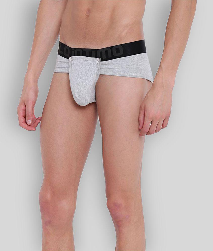 Trendy Men La Intimo - Light Grey Cotton Men's Briefs ( Pack of 1 ) - S 2025 at ShopCircuit | ON