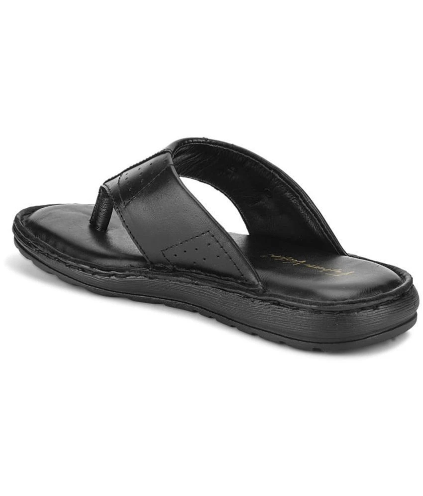 Chic Men Fashion Victim Black Mens Leather Slipper - None 2025 at ShopCircuit | ONDC