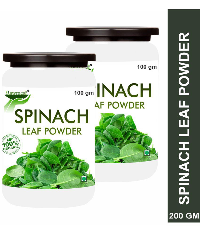 rawmest Spinach/Palak Dehydrated Leaf For Skin Powder 200 gm Pack Of 2