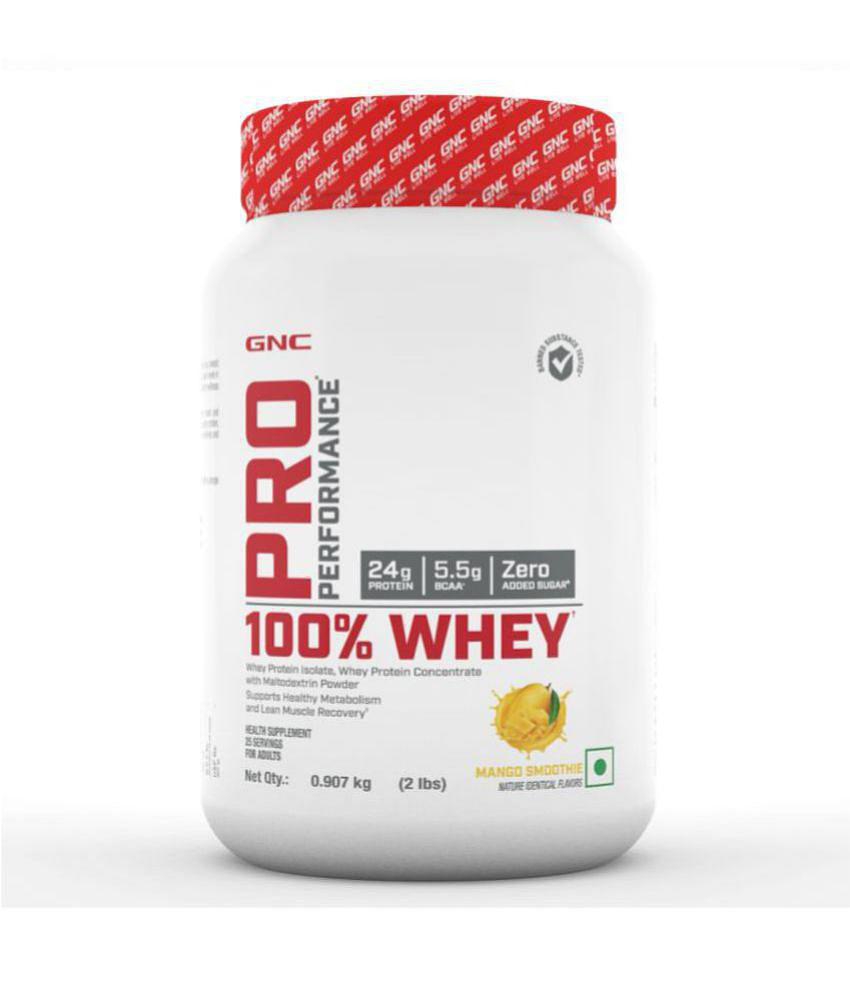 GNC Pro Performance 100% Whey Protein Powder-Mango Smoothie | 2 lbs