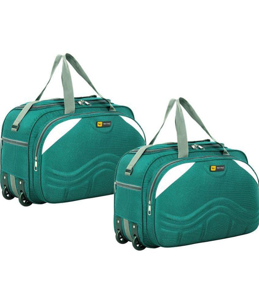 Waycraft - 55 Ltrs Green Polyester Duffle Trolley - L