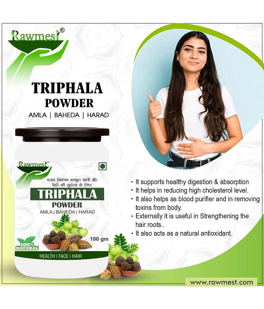 rawmest Triphala ( Amla, Baheda, Harad) For Skin Powder 300 gm Pack of 3