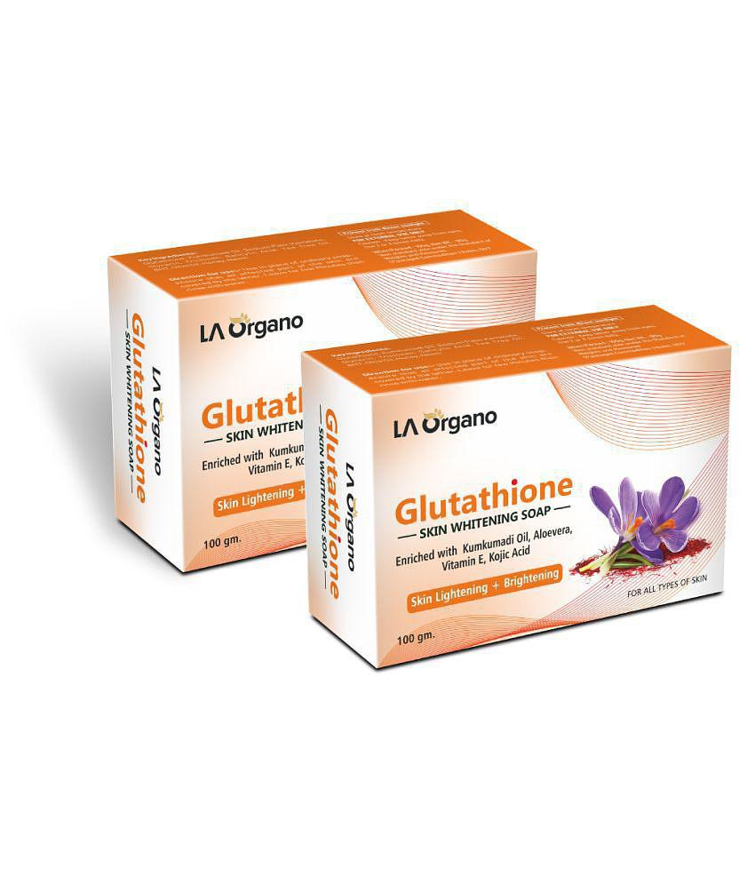 LA ORGANO Glutathione Kumkumadi Skin Lightening Soap 200 g Pack of 2