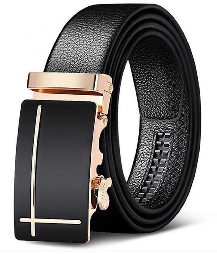 Affordable Men Zacharias - Black Leather Men's Formal Belt ( Pack of 1 ) - None 2025 at ShopCirc