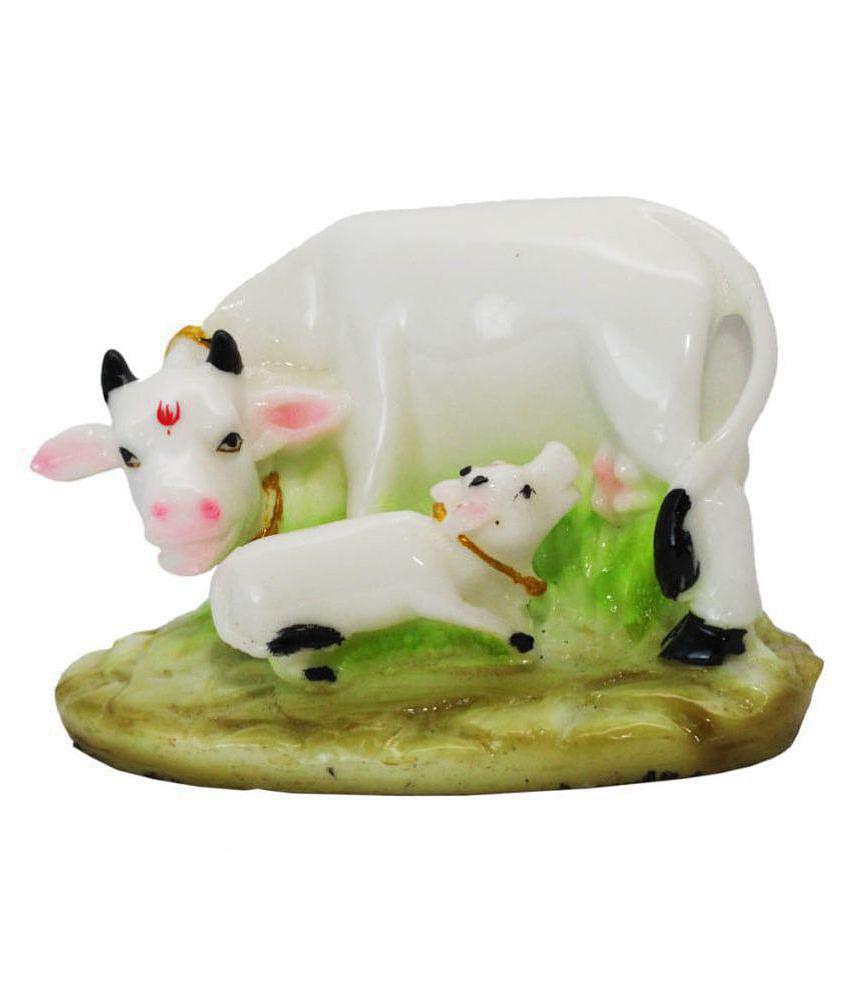 MIKI ART Cow and Calf Marble Idol