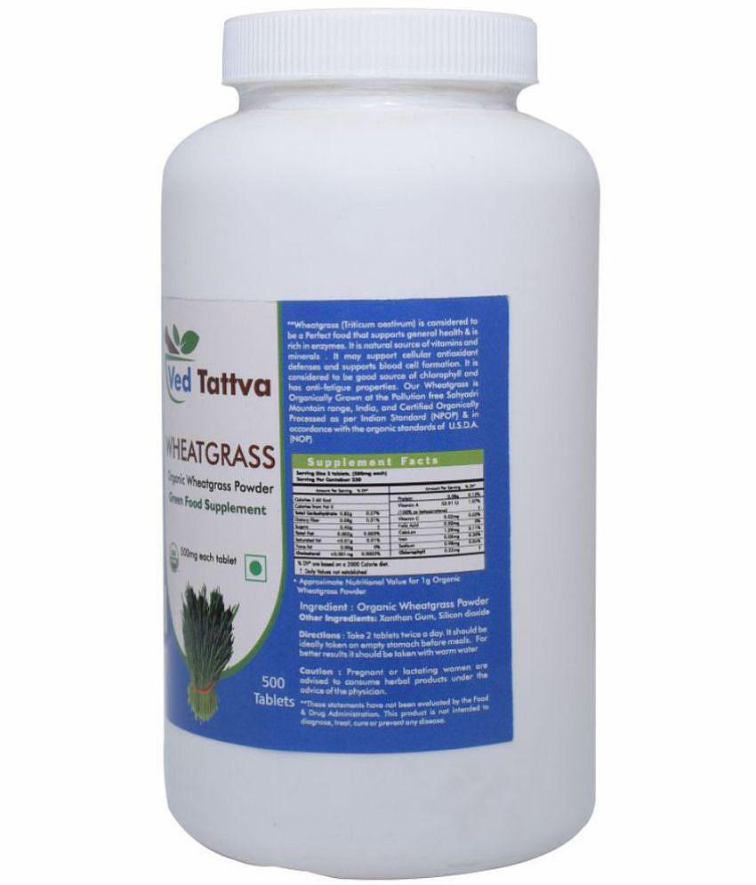 Ved Tattva Wheatgrass Tablet 500 no.s Pack Of 1