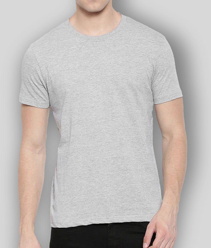 Stylish Men SKYRISE - Grey Cotton Slim Fit Mens T-Shirt ( Pack of 1 ) - None 2025 at ShopCircuit