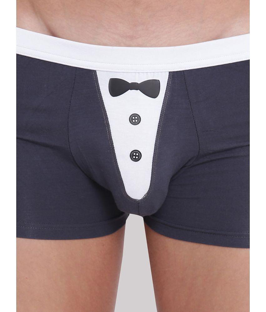 Affordable Men La Intimo - Light Grey LITR005 Cotton Blend Mens Trunks ( Pack of 1 ) - None 2025