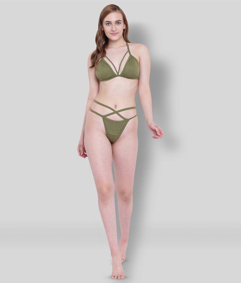 Chic Men La Intimo - Green Polyester Printed Women''s Thongs ( Pack of 1 ) - L 2025 at ShopCircu