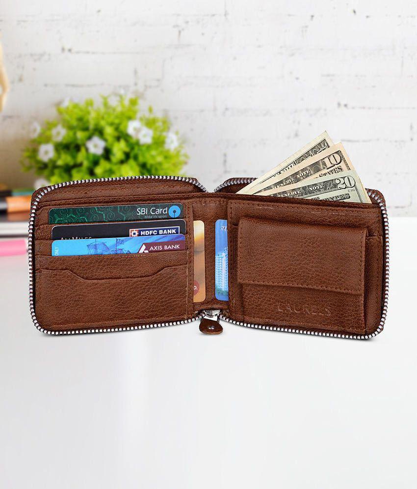 Latest Men Laurels Leather Brown Casual Regular Wallet - Brown 2025 at ShopCircuit | ONDC