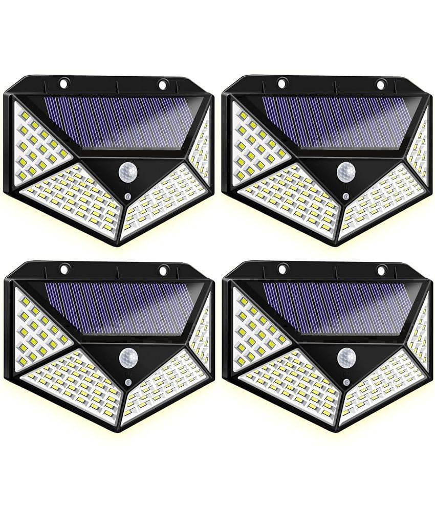 18-ENTERPRISE Solar Rechargable Light Outdoor 100 LEDs Solar Motion Sensor Light with Solar Panel and 3 Modes with IP65 Protection, Waterproof and Dustproof with Wide Angle Lighting (Pack of