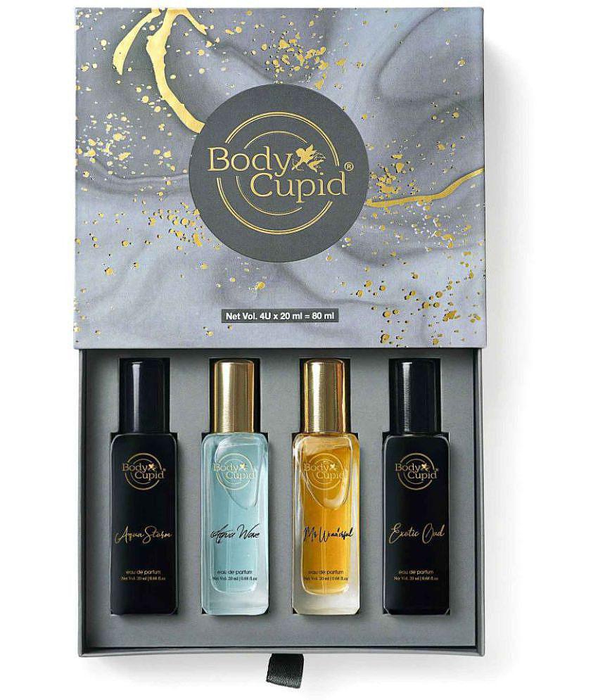 Body Cupid Luxury Perfume Gift Set 4x20 ML For Men | Luxury Scent with Long Lasting Fragrance|Valentine Day Gift for Him|80 ML