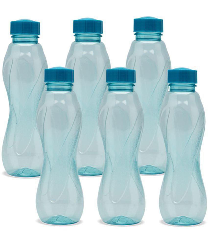 Milton Oscar 1000 Pet Water Bottle, Set of 6, 1 Litre, Blue - Blue