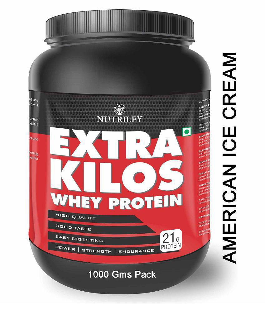 Nutriley Whey Protein Weight Gainer for Body & Muscle Mass 1000 gm