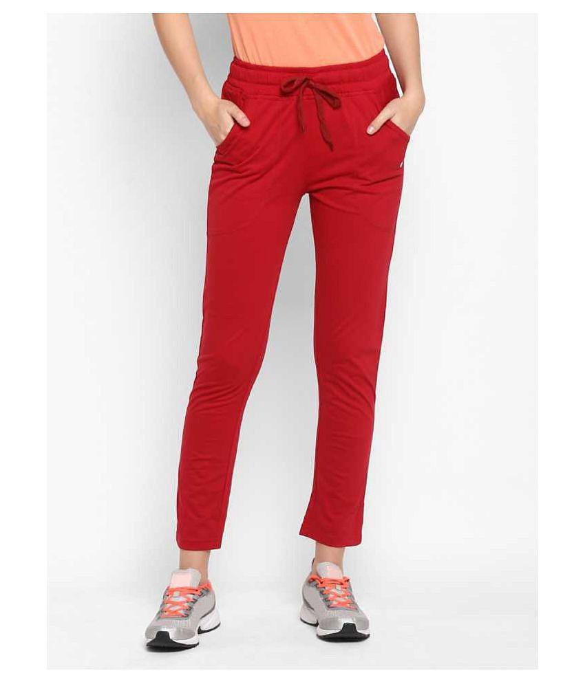 DAYAKU Red Cotton Blend Trackpants - 30