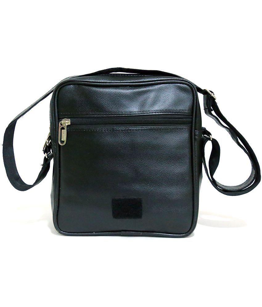 Latest Men krishiv - Black Solid Messenger Bag - Black 2025 at ShopCircuit | ONDC